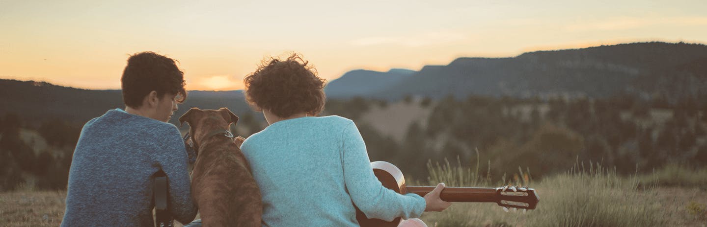 Regional AustraliaBank members enjoying the outdoors with a dog